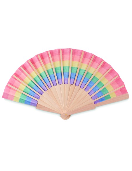 Abanico de madera rainbow 7MO6446