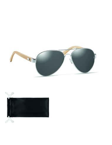 Gafas de sol de bambú en bolsa 7MO6450