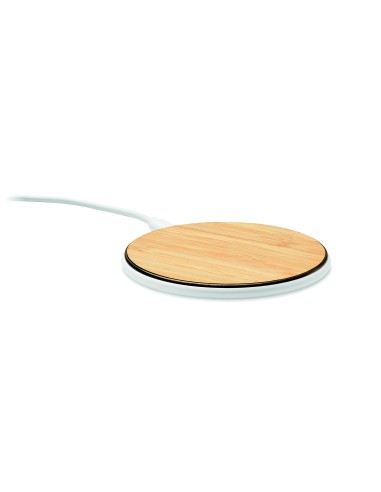Cargador inalámbrico 10W bambú 7MO6563