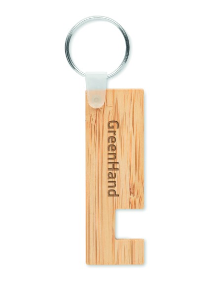 Soporte y llavero de bambú Personalizado 7MO6596
