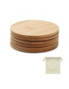 Juego de 6 posavasos de bambú Personalizado 7MO6601 - Imagen 1