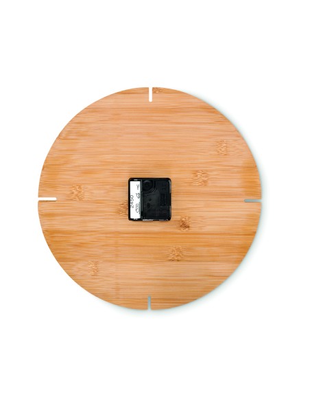 Reloj redondo pared de bambú 7MO6792