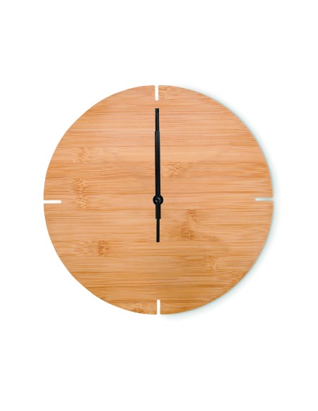 Reloj redondo pared de bambú 7MO6792