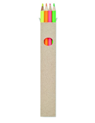 4 lápices de colores en caja 7MO6836