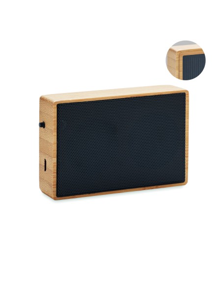 Altavoz inalámbric solar bambú 7MO6838
