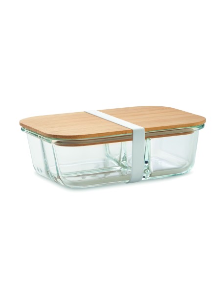 Fiambrera vidrio tapa de bambú 7MO6973