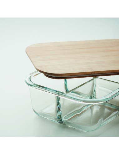 Fiambrera vidrio tapa de bambú 7MO6973
