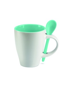 Taza bicolor con cuchara 250 ml 7MO7344