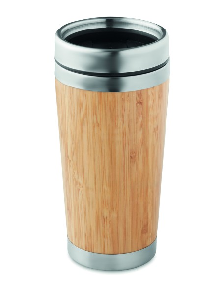Vaso bambú doble capa 400 ml 7MO9444