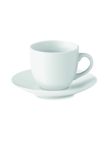 Taza y plato cerámica café 7MO9634