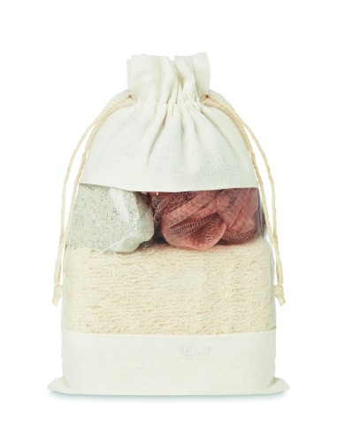 Set de baño en bolsa jute 7MO9872