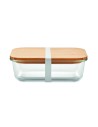 Fiambrera vidrio y tapa bambú Personalizada 7MO9962 - Imagen 1