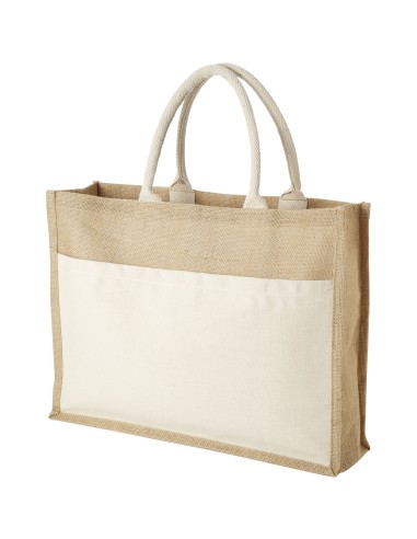 Bolsa Tote de yute con bolsillo Personalizado 66119526