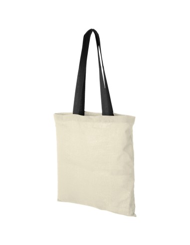Bolsa Tote de algodón 100 g/m² con asas largas contrastadas Personalizado 66120131