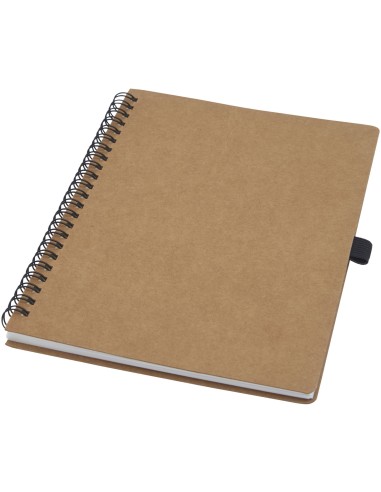 Libreta de tamaño A5 de cartón reciclado con espiral y papel de piedra Personalizada 66107732