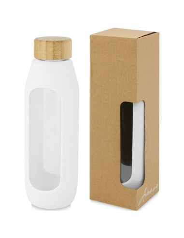 Botella de vidrio borosilicato con agarre de silicona de 600 ml Personalizado 66100666