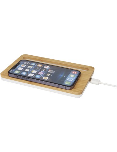 Cargador inalámbrico de bambú de 10 W Personalizado 66124252