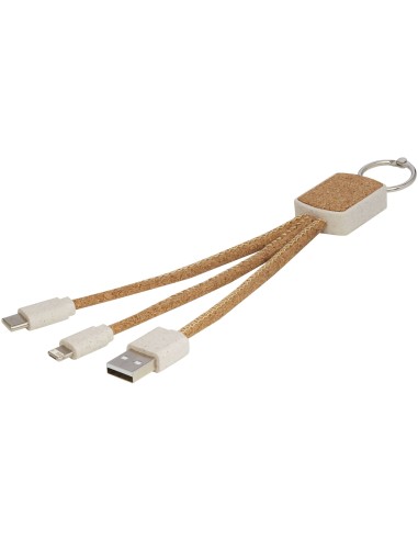 Cable de carga 3 en 1 de paja de trigo y corcho Personalizado 66124294