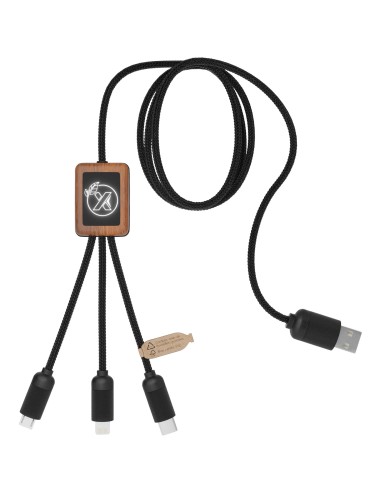 Cable de bambú 3 en 1 Personalizado 662PX055