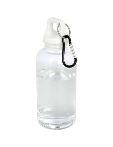 Bidón de 400 ml de plástico reciclado con mosquetón y certificación RCS Personalizado 66100778