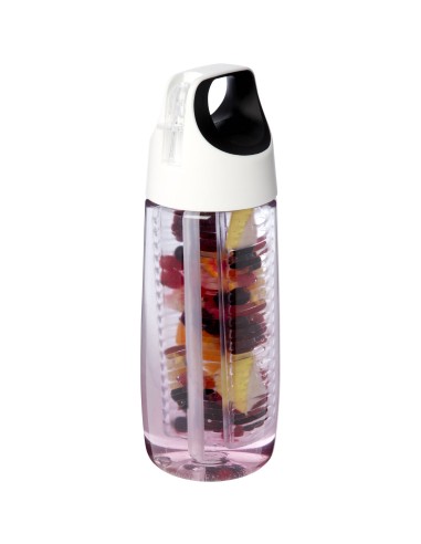 Bidón deportivo en plástico reciclado de 700 ml con tapa Flip e infusor Personalizado 66100784