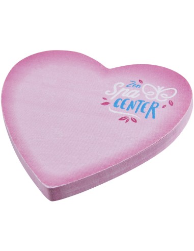 Libreta con notas adhesivas de material reciclado con forma de corazón Personalizado 66210183
