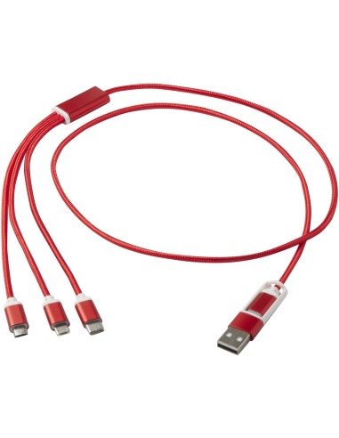 Cable de carga 5 en 1 de aluminio reciclado Personalizado 66124386