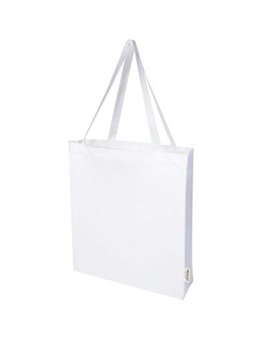Bolsa Tote con refuerzos de algodón reciclado GRS de 140 g/m² Personalizado 66120733