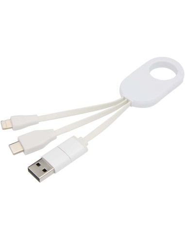 Cable de carga 4 en 1 de plástico reciclado Personalizado 66124435