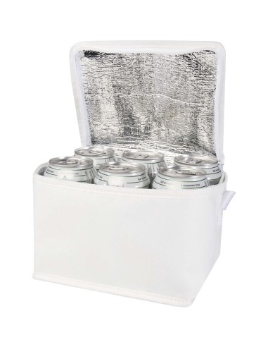 Bolsa isotérmica para 6 latas no tejida de material reciclado GRS de 4 l Personalizado 66130082