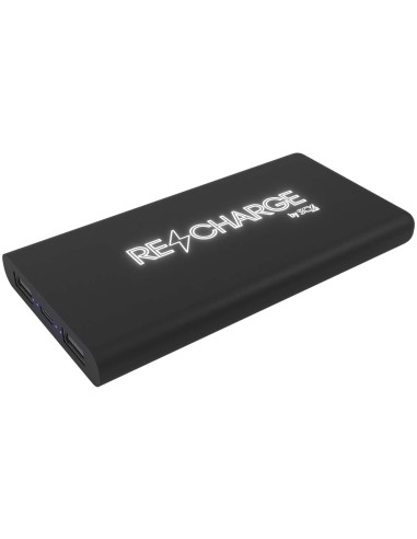 Batería externa inalámbrica de caucho luminosa de 10 000 mAh Personalizado 662PX060