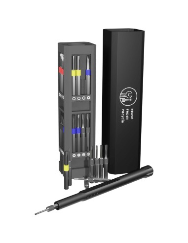 Set de destornilladores y accesorios de reparación de 30 piezas en caja de aluminio Personalizado 662PX170