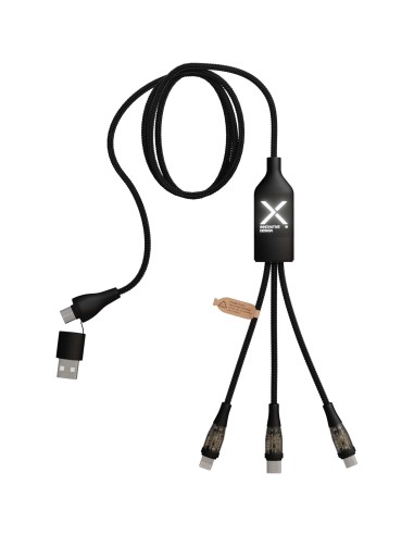Cable de carga rápida 5 en 1 de 100 W/5 A con pantalla digital Personalizado 662PX162