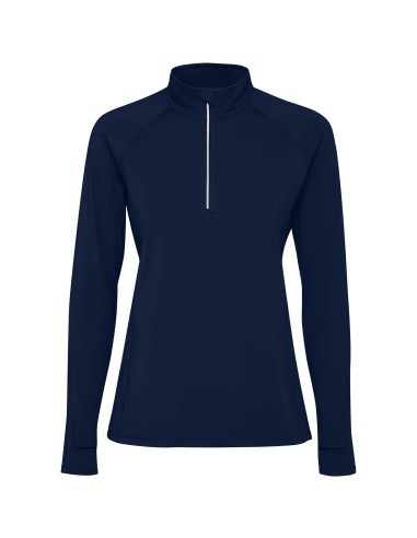 Sudadera de manga larga con media cremallera para mujer Personalizado 66R1033
