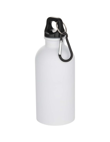 Botella de 400 ml de acero inoxidable mate con certificado RCS de una sola pared con mosquetón Personalizado 66100871