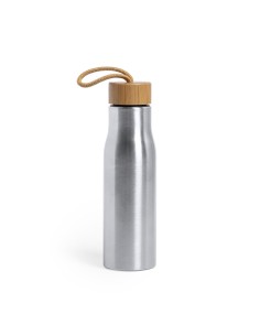 Bidón de Acero Inox con Tapón de Bambú 550 ml | Goodie
