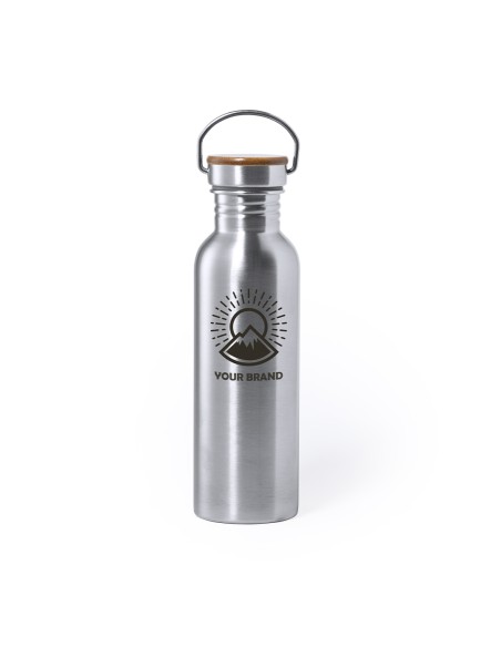 Bidón de Acero Inox con Tapón de Bambú 800 ml | Goodie