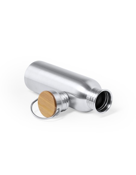 Bidón de Acero Inox con Tapón de Bambú 800 ml | Goodie