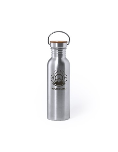 Bidón de Acero Inox con Tapón de Bambú 800 ml | Goodie
