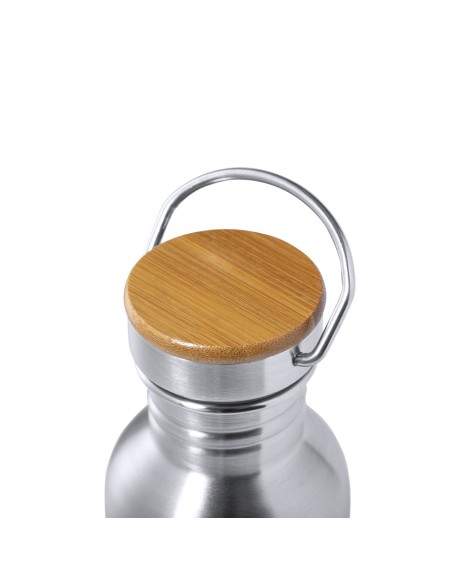 Bidón de Acero Inox con Tapón de Bambú 800 ml | Goodie