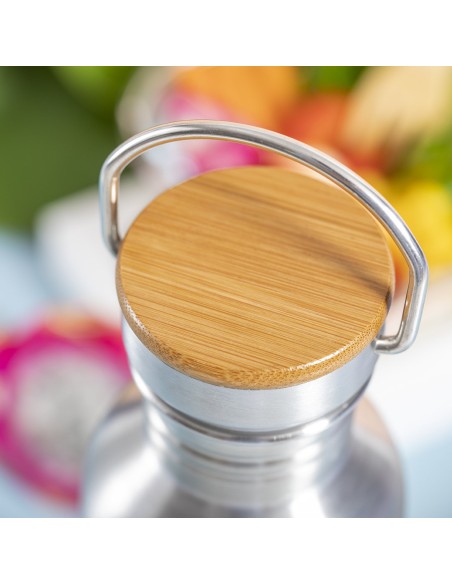 Bidón de Acero Inox con Tapón de Bambú 800 ml | Goodie