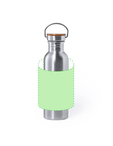 Bidón de Acero Inox con Tapón de Bambú 800 ml | Goodie
