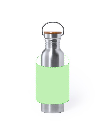 Bidón de Acero Inox con Tapón de Bambú 800 ml | Goodie
