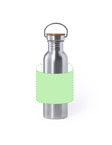 Bidón de Acero Inox con Tapón de Bambú 800 ml | Goodie