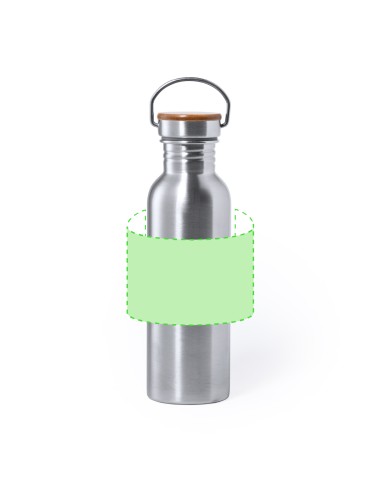 Bidón de Acero Inox con Tapón de Bambú 800 ml | Goodie