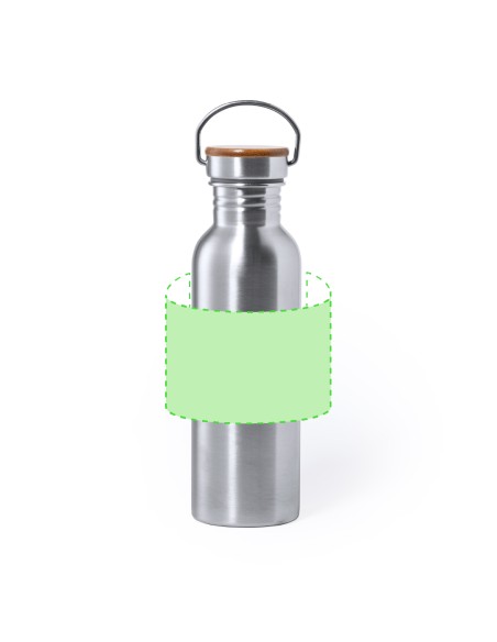 Bidón de Acero Inox con Tapón de Bambú 800 ml | Goodie