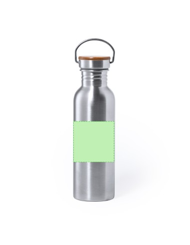 Bidón de Acero Inox con Tapón de Bambú 800 ml | Goodie