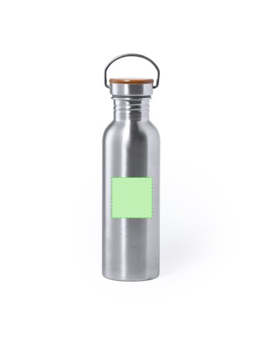 Bidón de Acero Inox con Tapón de Bambú 800 ml | Goodie