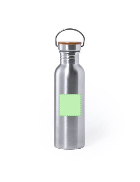 Bidón de Acero Inox con Tapón de Bambú 800 ml | Goodie