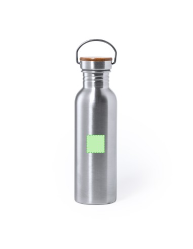 Bidón de Acero Inox con Tapón de Bambú 800 ml | Goodie